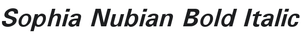 Sophia Nubian Bold Italic Font Preview