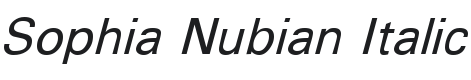 Sophia Nubian Italic Font Preview