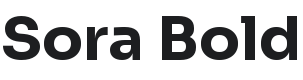 Sora Bold Font Preview