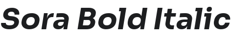 Sora Bold Italic Font Preview