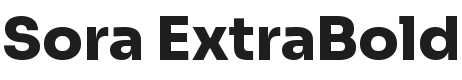 Sora ExtraBold Font Preview