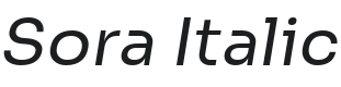 Sora Italic Font Preview