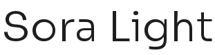 Sora Light Font Preview