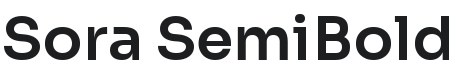 Sora SemiBold Font Preview