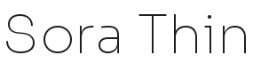 Sora Thin Font Preview
