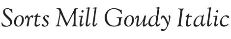 Sorts Mill Goudy Italic Font Preview