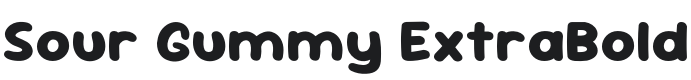 Sour Gummy ExtraBold Font Preview