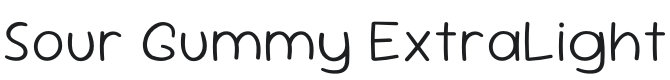 Sour Gummy ExtraLight Font Preview