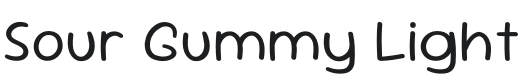 Sour Gummy Light Font Preview