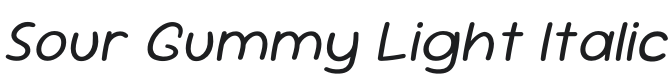 Sour Gummy Light Italic Font Preview