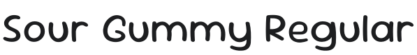 Sour Gummy Font Preview