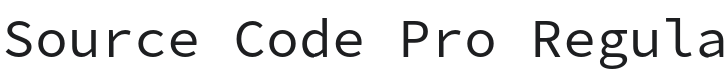 Source Code Pro Font Preview