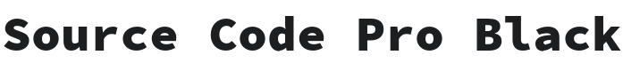 Source Code Pro Black Font Preview
