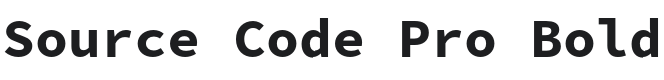 Source Code Pro Bold Font Preview