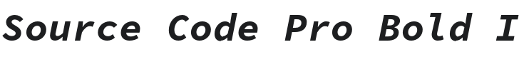 Source Code Pro Bold Italic Font Preview