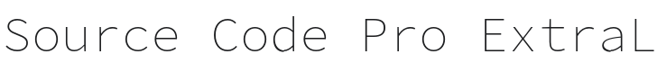 Source Code Pro ExtraLight Font Preview
