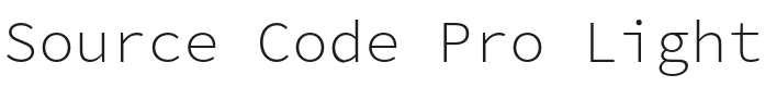 Source Code Pro Light Font Preview