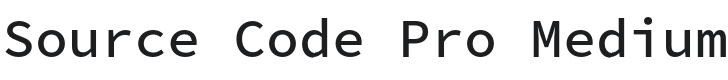 Source Code Pro Medium Font Preview