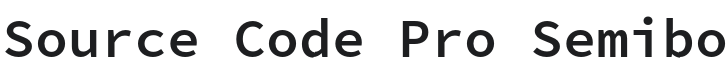 Source Code Pro Semibold Font Preview