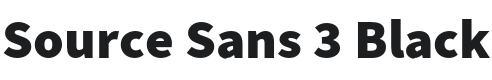 Source Sans 3 Black Font Preview