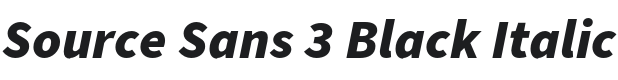 Source Sans 3 Black Italic Font Preview