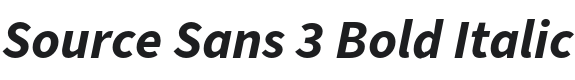 Source Sans 3 Bold Italic Font Preview