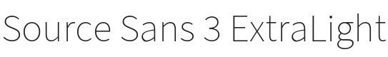 Source Sans 3 ExtraLight Font Preview