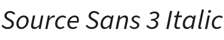 Source Sans 3 Italic Font Preview