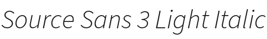 Source Sans 3 Light Italic Font Preview