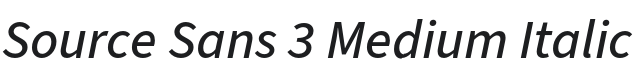Source Sans 3 Medium Italic Font Preview