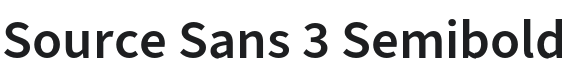 Source Sans 3 Semibold Font Preview