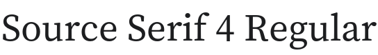 Source Serif 4 Font Preview
