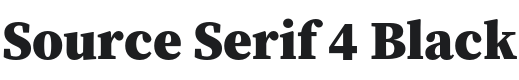 Source Serif 4 Black Font Preview