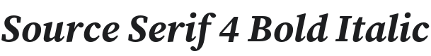Source Serif 4 Bold Italic Font Preview
