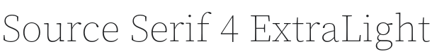 Source Serif 4 ExtraLight Font Preview