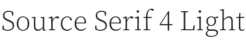 Source Serif 4 Light Font Preview