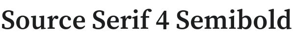 Source Serif 4 Semibold Font Preview