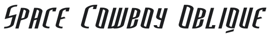 Space Cowboy Oblique Font Preview