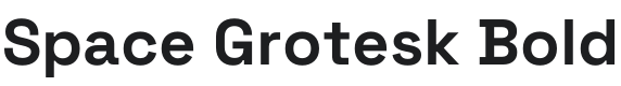 Space Grotesk Bold Font Preview
