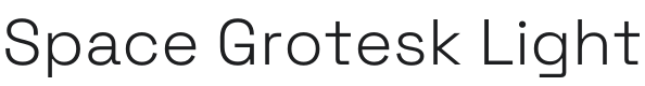Space Grotesk Light Font Preview