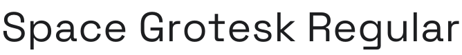 Space Grotesk Font Preview