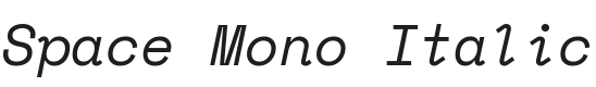 Space Mono Italic Font Preview