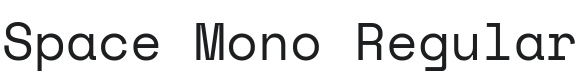 Space Mono Font Preview