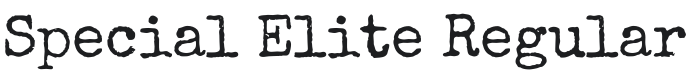 Special Elite Font Preview