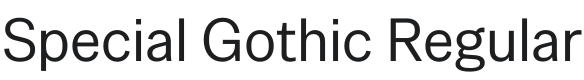 Special Gothic Font Preview
