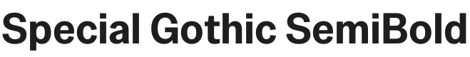Special Gothic SemiBold Font Preview