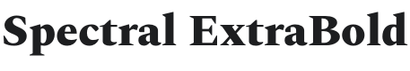 Spectral ExtraBold Font Preview