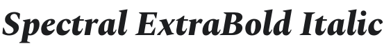 Spectral ExtraBold Italic Font Preview