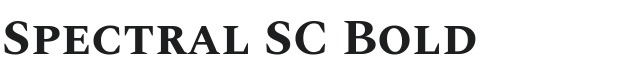 Spectral SC Bold Font Preview