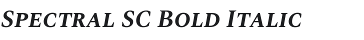 Spectral SC Bold Italic Font Preview